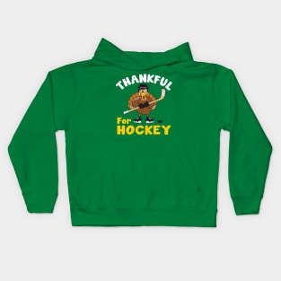 Thankful for Hockey Thanksgiving Kids Hoodie